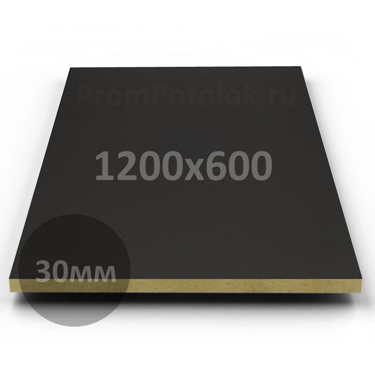 Панель Akustiline Ampir черная 1200x600x30